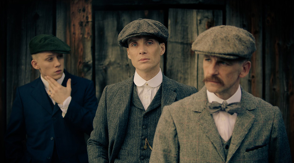Die caps, die in der Serie Peaky Blinders sehr geneigt getragen werden