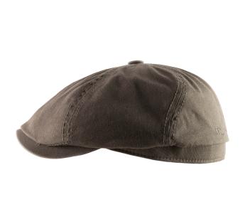 casquette Stetson kaki Cotton Twill Flat Cap