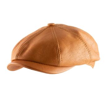 casquette cuir marron Dublino