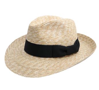 Chapeau paille fine Classic Wide Straw Fedora 