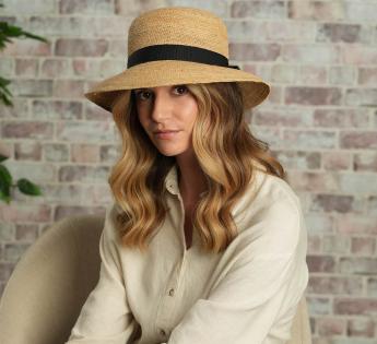 Chapeau cloche raphia Rafia Fiocco Dietro