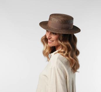 Chapeau canotier paille fine Canotier Luxe