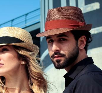 chapeau paille Trilby Classic trilby paille Classic Straw Trilby